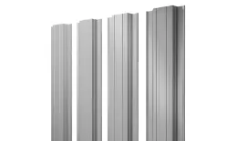 Штакетник Прямоугольный с прямым резом 0,5 Satin RAL 9006бело-алюминиевый купить в краснодаре