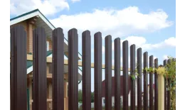 Штакетник Прямоугольный фигурный 0,45 Drap TX RAL 8017 шоколад купить в краснодаре