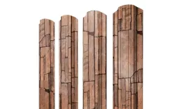 Штакетник Прямоугольный фигурный 0,45 Print Elite Sand Stone TwinColor купить в краснодаре