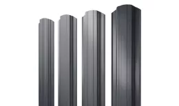 Штакетник Прямоугольный фигурный 0,5 Satin RAL 7024 мокрый асфальт купить в краснодаре
