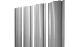 Штакетник Круглый с прямым резом 0,45 PE RAL 9006бело-алюминиевый купить в краснодаре