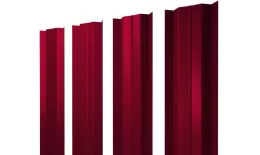 Штакетник М-образный В с прямым резом 0,45 PE RAL 3003 рубиново-красный купить в краснодаре