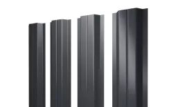 Штакетник П-образный A с прямым резом 0,4 PE RAL 7024 мокрый асфальт купить в краснодаре