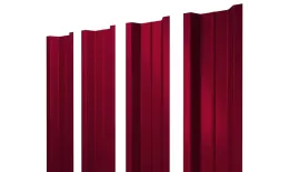 Штакетник П-образный В с прямым резом 0,45 PE RAL 3003 рубиново-красный купить в краснодаре