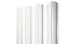 Штакетник Полукруглый Slim фигурный 0,4 PE RAL 9003 сигнальный белый купить в краснодаре