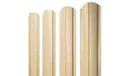 Штакетник Полукруглый Slim фигурный 0,45 PE RAL 1014 слоновая кость купить в краснодаре
