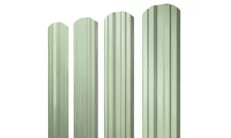 Штакетник Twin фигурный 0,45 PE RAL 6019 бело-зеленый купить в краснодаре