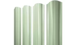 Штакетник Круглый фигурный 0,45 PE RAL 6019 бело-зеленый купить в краснодаре