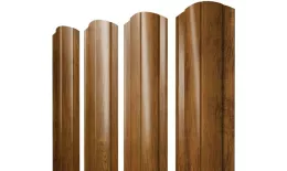 Штакетник Круглый фигурный 0,45 Print-Double Premium Golden Wood купить в краснодаре