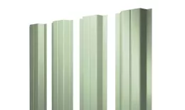 Штакетник П-образный A с прямым резом 0,45 PE RAL 6019 бело-зеленый купить в краснодаре