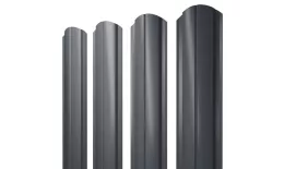 Штакетник Полукруглый Slim фигурный 0,45 Drap RAL 7024 мокрый асфальт купить в краснодаре