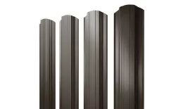 Штакетник Прямоугольный фигурный 0,4 PE-Double RR 32 темно-коричневый купить в краснодаре