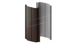 Штакетник металлический МЕТАЛЛ ПРОФИЛЬ ELLIPSE-T 19х126 (VALORI-20-DarkBrown-0.5) купить в краснодаре