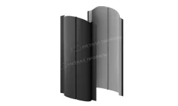 Штакетник металлический МЕТАЛЛ ПРОФИЛЬ ELLIPSE-O 19х126 (VALORI-20-DarkGrey-0.5) купить в краснодаре