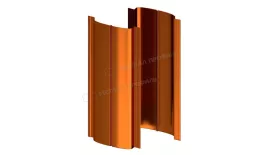 Штакетник металлический МЕТАЛЛ ПРОФИЛЬ ELLIPSE-T 19х126 (AGNETA-03-Copper\Copper-0.5) купить в краснодаре