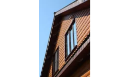 Сайдинг Блок-хаус 0,390 Grand Line 0,45 Print Elite Chestnut Wood TwinColor купить в краснодаре