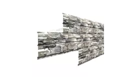 Сайдинг МЕТАЛЛ ПРОФИЛЬ Lбрус-XL-Н-14х335 (ECOSTEEL-01-Белый Камень