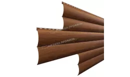 Сайдинг МЕТАЛЛ ПРОФИЛЬ Woodstock-Н-28х330 (ECOSTEEL_MA-01-МореныйДуб-0.5) купить в краснодаре
