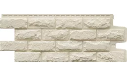 Фасадные панели Grand Line Колотый камень Classic Молочный
