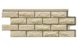 Фасадные панели Grand Line Колотый камень Design бежевый со швом RAL 7006
