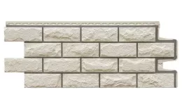 Фасадные панели Grand Line Колотый камень Design молочный со швом RAL 7006