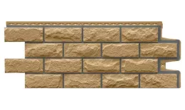 Фасадные панели Grand Line Колотый камень Design Песочный со швом RAL 7006