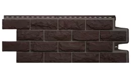 Фасадные панели Grand Line Колотый камень Design Шоколадный со швом RAL 7006