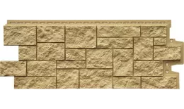 Фасадные панели Grand Line Дикий камень Classic Песочный