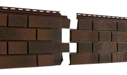 Фасадные (цокольные) панели Ю-Пласт S-Lock Клинкер Нордик Глина