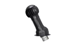 Комплект вентиляции Gervent для кровли фальцевой и гибкой черепицы, 160мм, труба изолированная 150мм, RAL 9005, глубокий черный купить в краснодаре