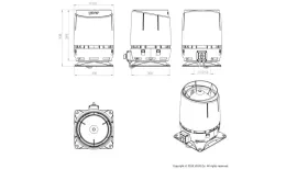 Вентилятор FLOW ECo125S + основание 300x300 черный купить в краснодаре
