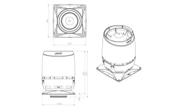 Вентилятор FLOW ECo200S + основание 400x400 красный купить в краснодаре