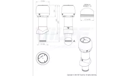 Выход вытяжки 125х160х500 ИЗ кирпичный с колпаком купить в краснодаре