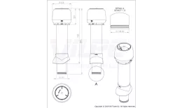 Выход вытяжки 125х160х700 ИЗ кирпичный с колпаком купить в краснодаре