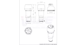 Выход вытяжки 160х225х500 ИЗ зеленый с колпаком купить в краснодаре