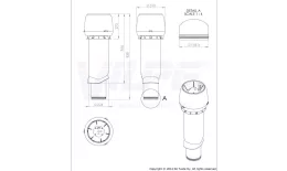 Выход вытяжки 160х225х700 ИЗ черный с колпаком купить в краснодаре