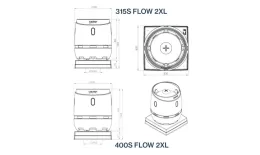 FLOW 400S 2XL вентиляционный выход + основание 724x724 черный купить в краснодаре