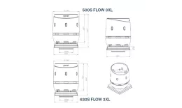 FLOW 630S вентиляционный выход + основание 970x970 черный купить в краснодаре