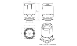 FLOW160S вентиляционный выход + основание 300x300 кирпичный купить в краснодаре