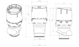 Вентиляционный выход FLOW XL-250/ИЗ/500 коричневый купить в краснодаре