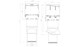 Вентиляционный выход FLOW XL-250/ИЗ/700 черный купить в краснодаре