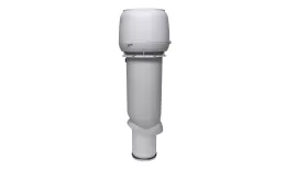 Выход вытяжки 160х225х700 ИЗ светло-серый с колпаком купить в краснодаре