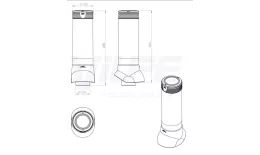 Вентиляционный выход канализации 110/160/500 ИЗ бордо купить в краснодаре