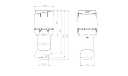 Вентиляционный выход канализации FLOW 110/160/350 ИЗ черный с колпаком купить в краснодаре