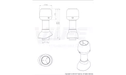 Вентиляционный выход канализации FLOW 110/300/H антрацит купить в краснодаре