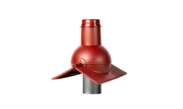 Выход канализации коньковый Krovent Pipe-cone красный