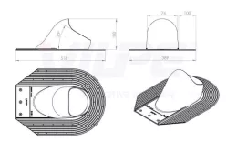 Проходной элемент HUOPA/ SLATE черный купить в краснодаре