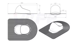 Проходной элемент HUOPA-XL серый купить в краснодаре
