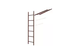 Лестница кровельная стеновая МП дл. 1860 мм без кронштейнов (8017)_1шт и метизы купить в краснодаре