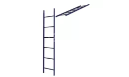 Лестница кровельная стеновая МП дл. 1860 мм без кронштейнов (5002)